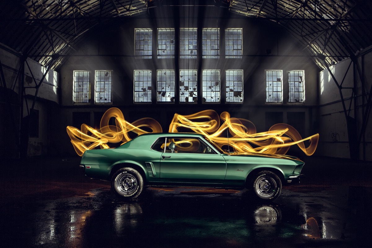 Freie Arbeit — Mustang flames power